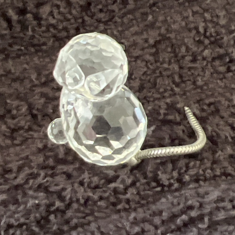 Swarovski Crystal Cat Kitty Charm Figurine Flowing Wire Tail RETIRED - Picture 3 of 11
